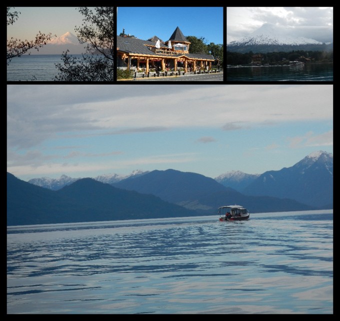 Left to Right: Volcano Orsono, Awesome Place for lunch and a beer and a massive ice cream, Volcano Orsono and a boat ride on Lake Todas Los Santos.