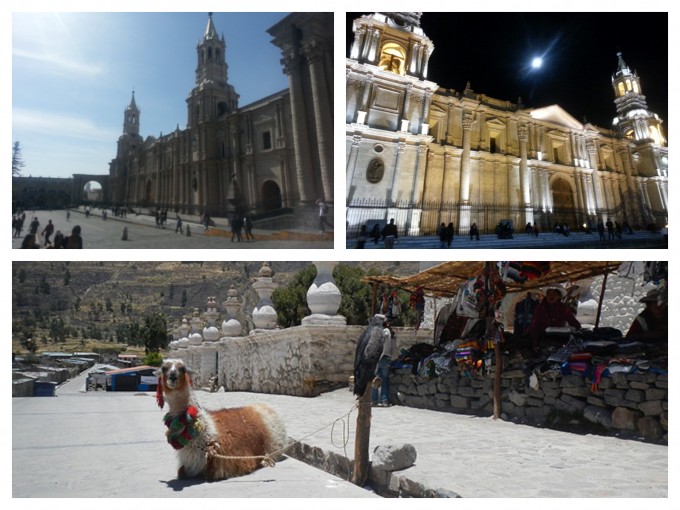 TOP: Arequipa square BOTTOM: Village we visited near Colca Canyon